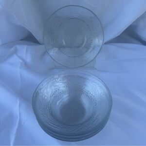 VTG Arcopal Glass Christmas Tree Holly Soup Bowls Set of 5